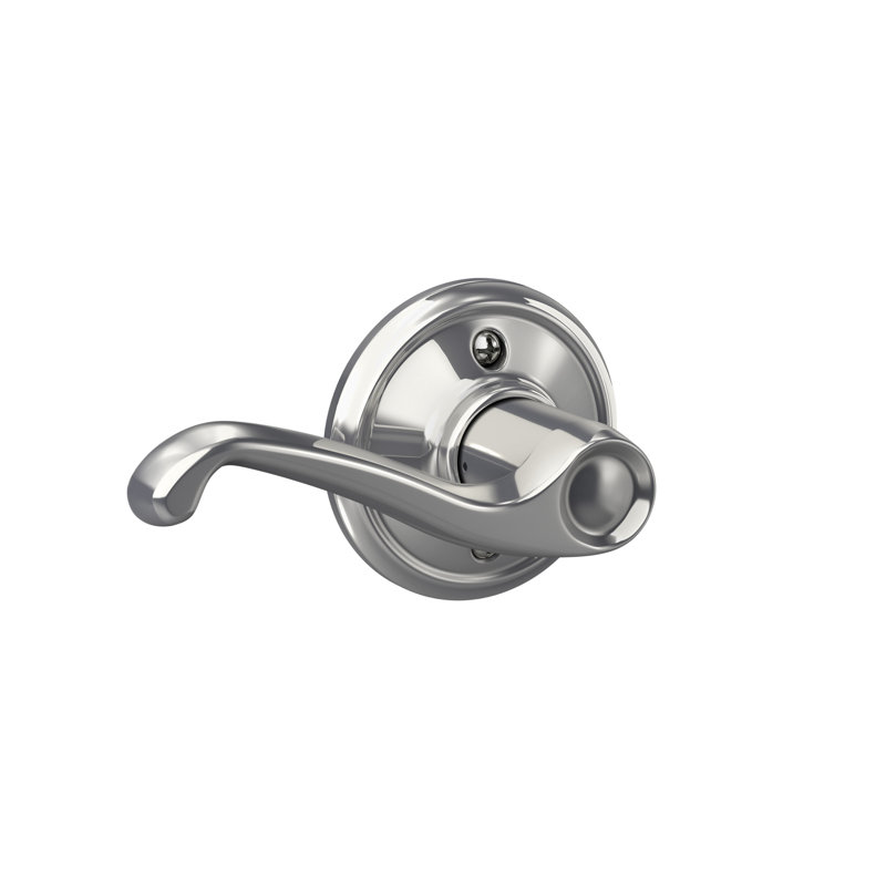 Flair Lever Hall and Closet Lock, Universal/Reversible, Bright Chrome