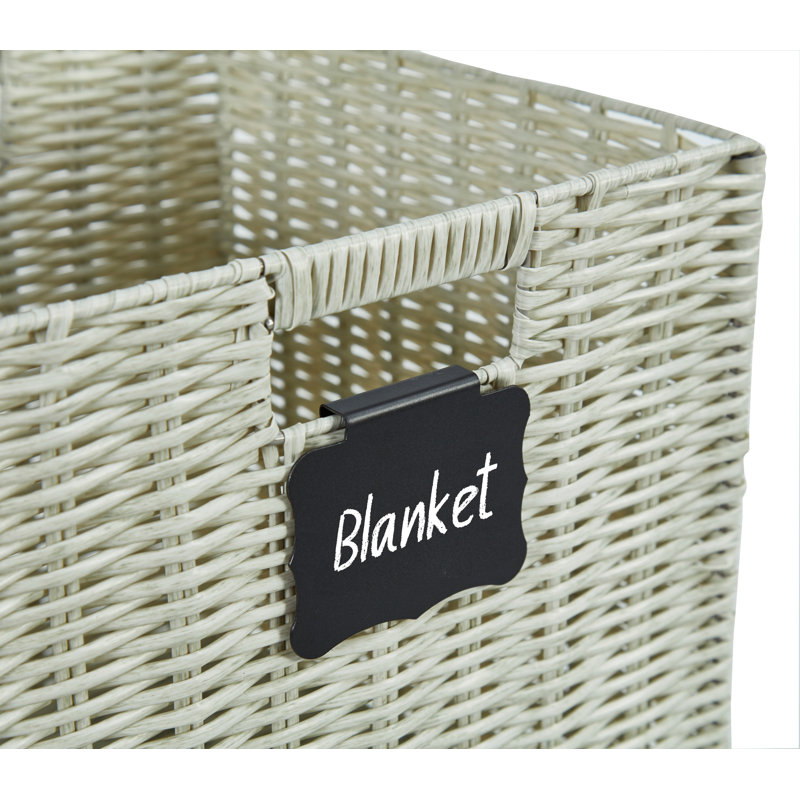 Ensemble de paniers pliables en osier, Vert