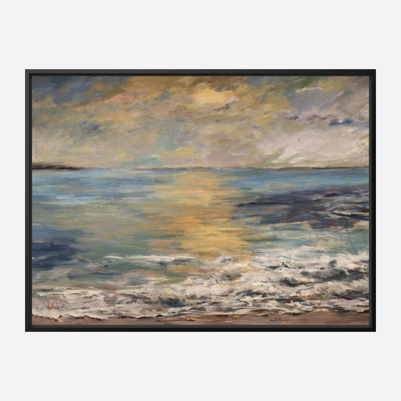Dana Pointe at Sunset - Artist Enhanced Canvas Print, Black Framed Canvas, 30" H x 40" D x 1.75" D