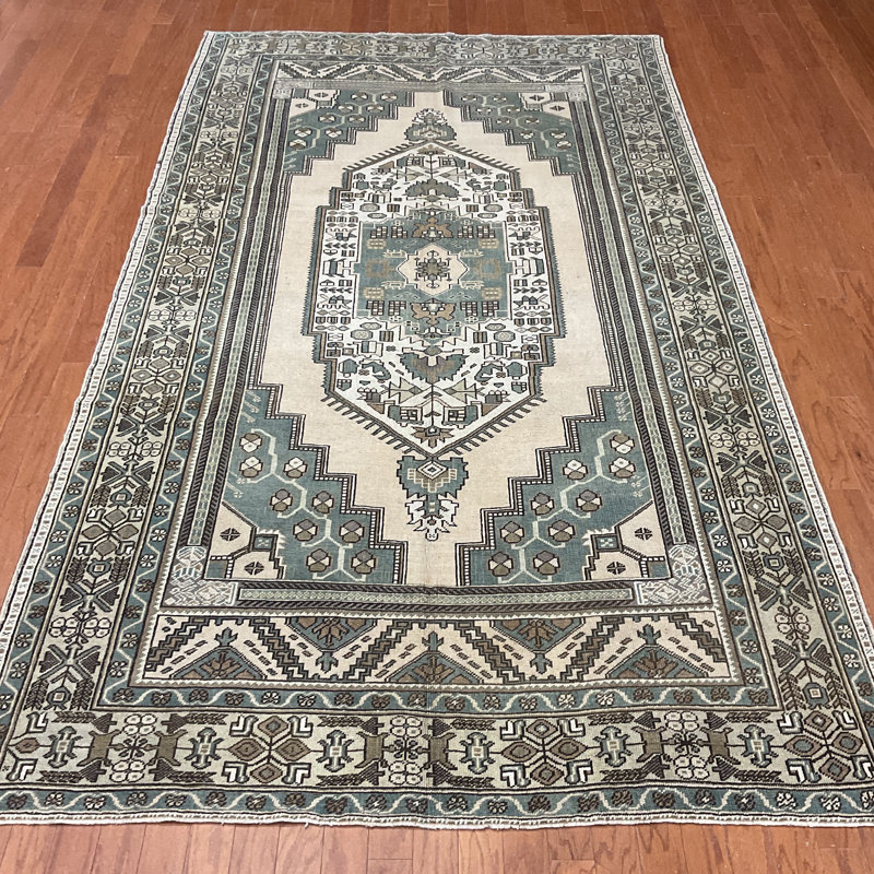 Tapis turc en laine Oushak fabriqué à la main Herat