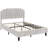Upholstered Bed Frame with with Diamond Button-Tufted Headboard-332416923-332416926