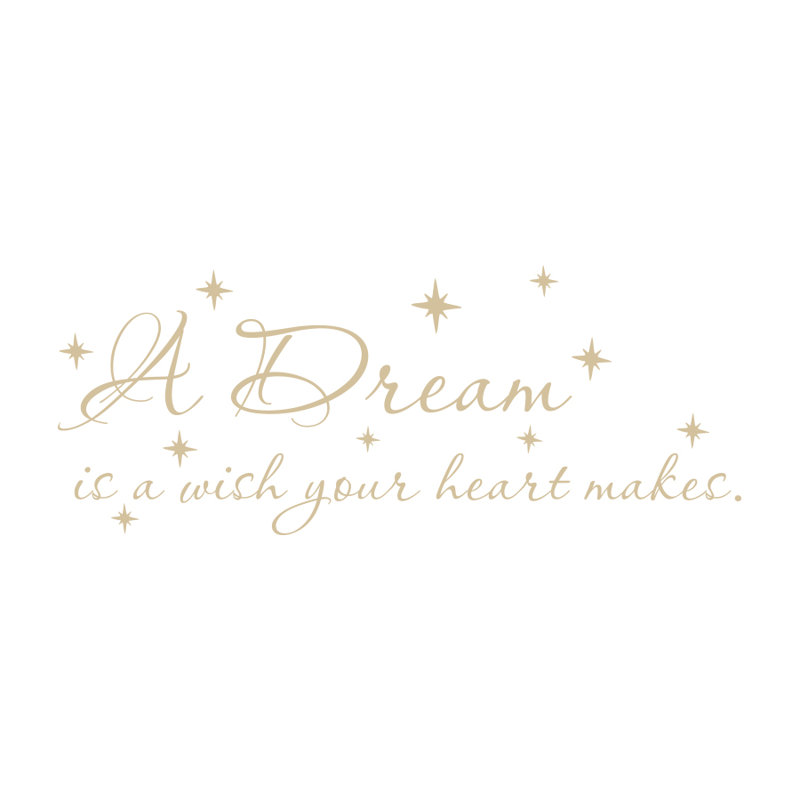 Décalcomanie murale cendrillon de chambre d’enfant quote décoration, Beige