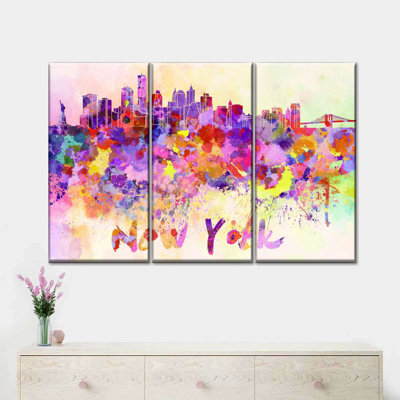 New York City, reproduction d'art sur toile abstraite
