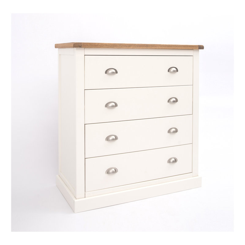 90cm W 4 - Drawer Chest of Drawers, Off White
