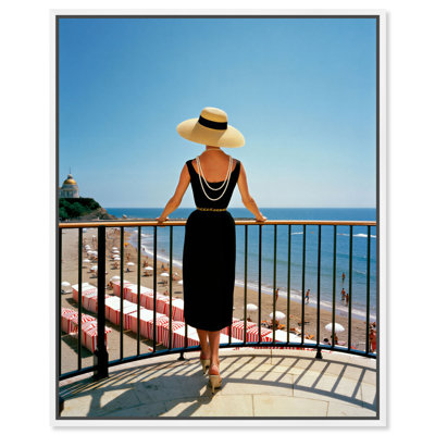 Balustrade 1950s V Canvas Fashion Print by Oliver Gal, Black Frame, 16 x 20