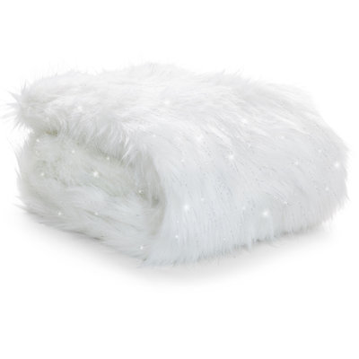 Metallic Fur Throw