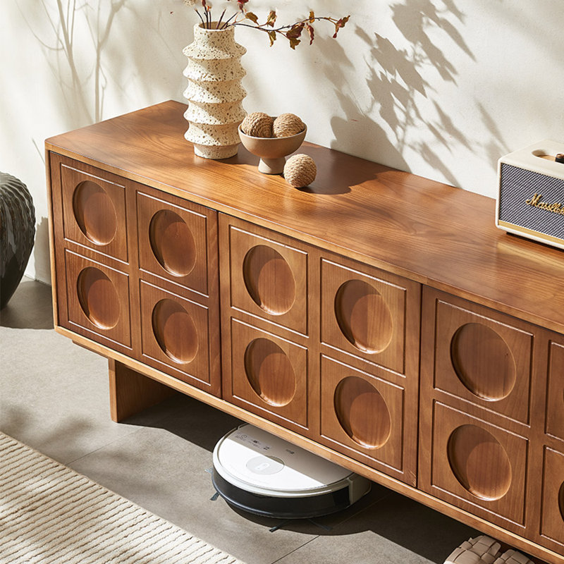 Medieval style TV stand, 86.61", Brown