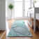 Premium Machine Washable Cerrito AMF502 Teal Rug