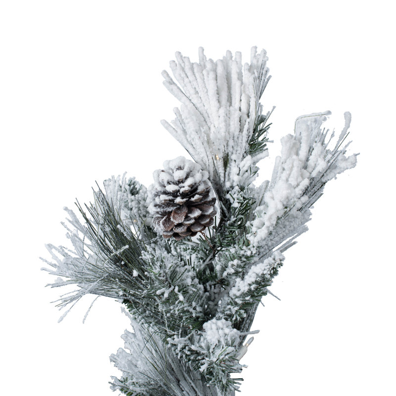9' H Lighted Artificial Pine Christmas Tree