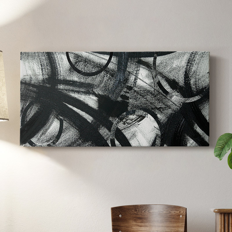 «Rain on Sand Lake», toile tendue avec châssis, prête à être accrochée, H 24 po x l 48 po