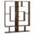 7-tier Bookshelf Geometric Bookcase With 2 Anti-tipping Kits Rustic Brown