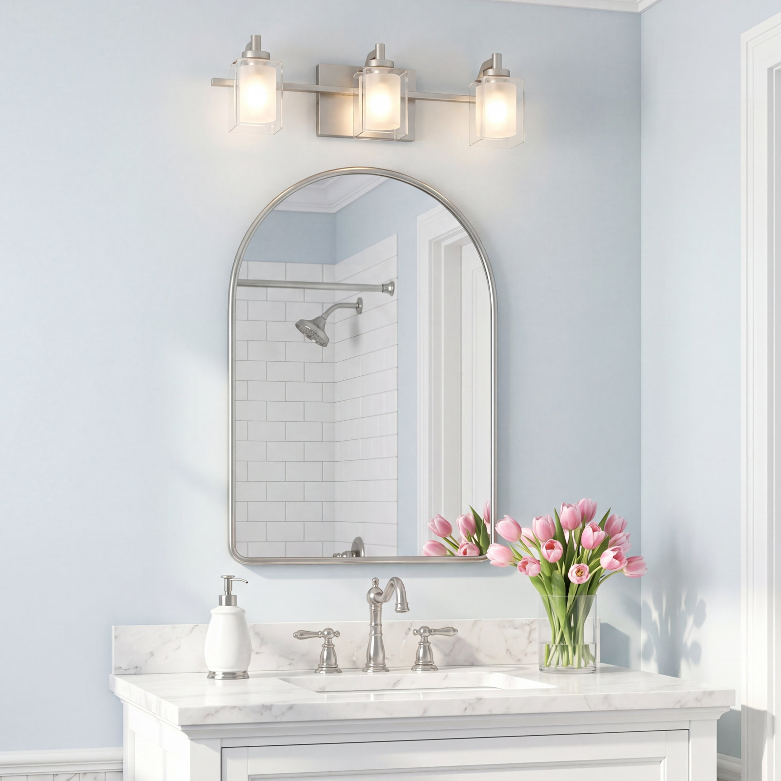 Amberley 3 Light Dimmable Vanity Light, Western Bronze