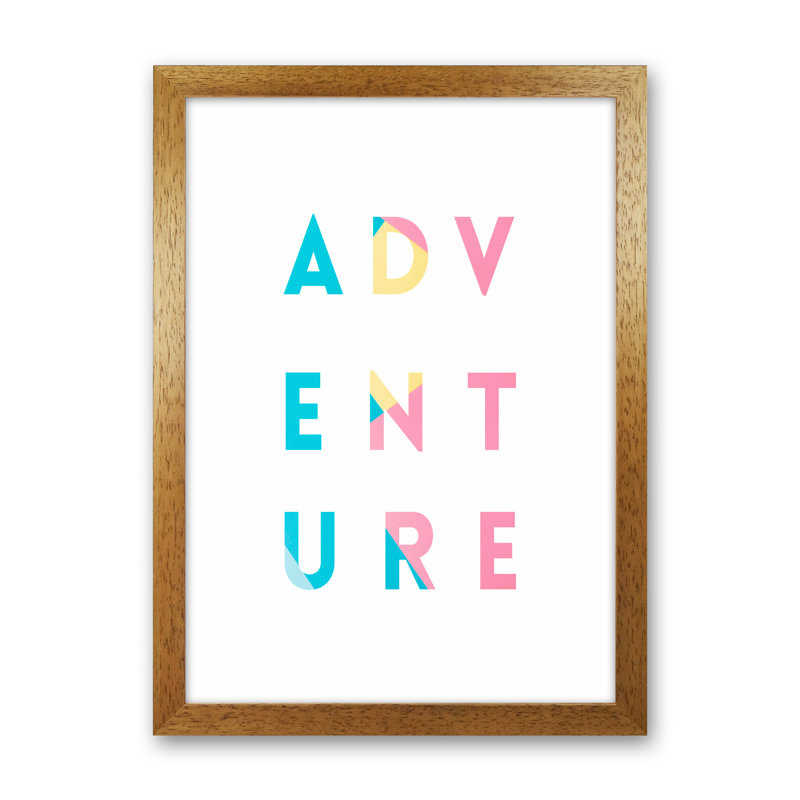 Adventure In Colours - Print, Brown Framed, 88cm H x 64cm W x 3cm D