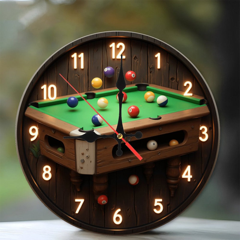 Horloge murale pour table de billard