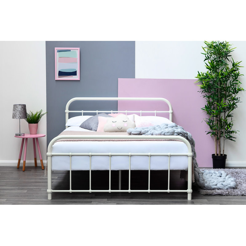 Cleveland Bed, Double (4'6), No Mattress Required, White