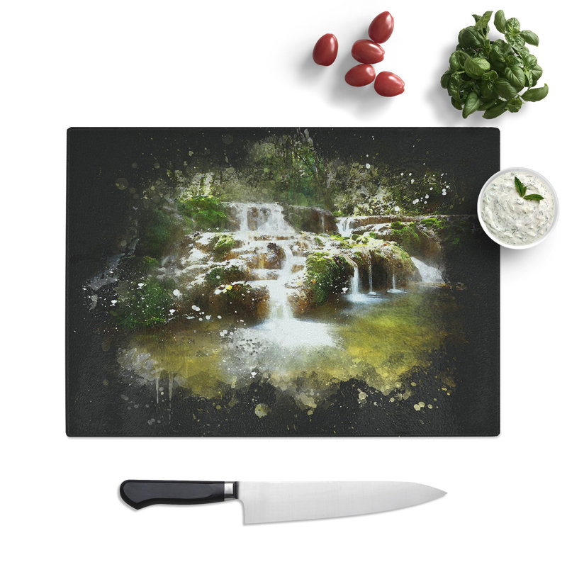 Forest Stream Vol.2 Paint Splash Chopping Board, 0.4cm H x 28.5cm W x 39cm L