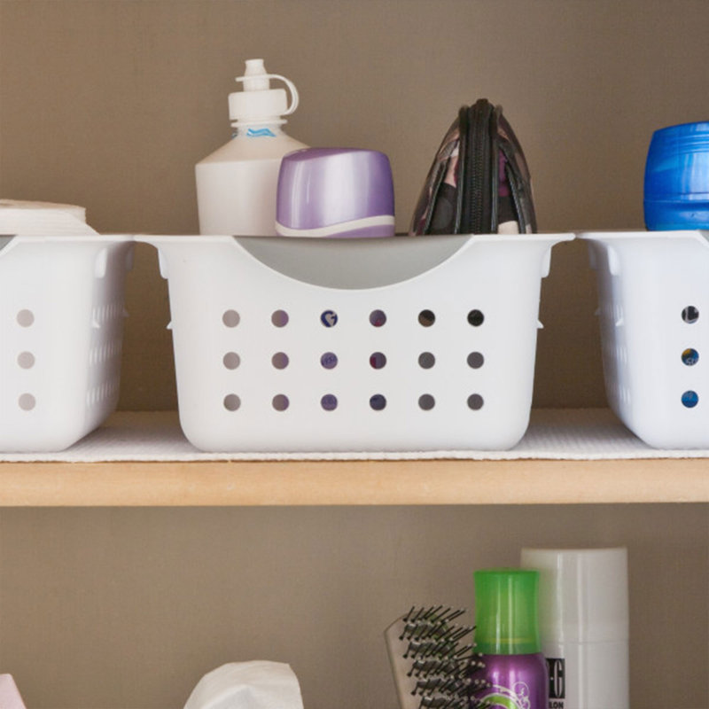 Sterilite Ultra Basket, Storage Bin Organize Closet, Cabinet, Pantry, Shelving and Countertops, 4" H x 8" W x 11.125" D