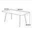 Table de salle à manger moderne en pierre noire minimaliste moderne-105326215