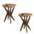 Jahey Solid Wood Crossed Legs Round End Table with Smooth Top and Sturdy Four-Leg Base-831869902