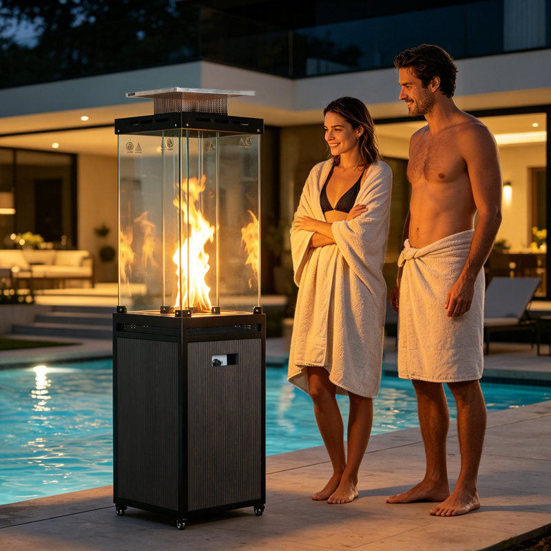 41000 Propane Standing Patio Heater(Set of 2)