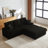 3-Seat Cup-Holding Grooves Sectional Sofa With Pillows And 2 Storage Ottoman-977568920