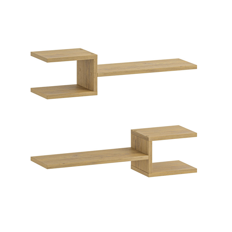 Modern Floating Wall Shelves, Natural