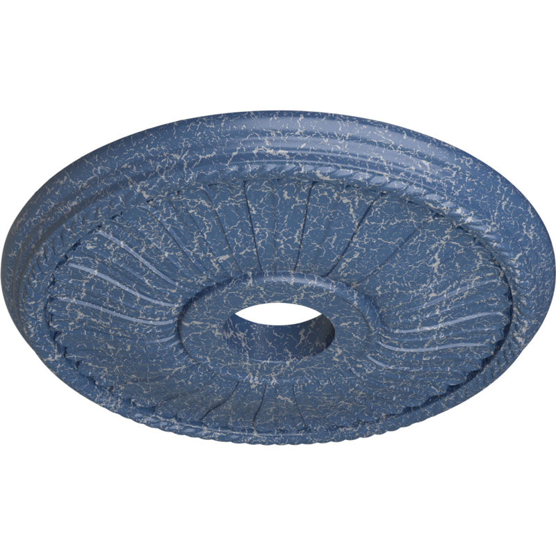Médaillon de plafond Endurathane Berkshire, DE 20 1/8 po x P 3 7/8 po x P 1 7/8 po (convient aux auvents jusqu'à 6 3/8 po), fini craquelé Americana peint à la main
