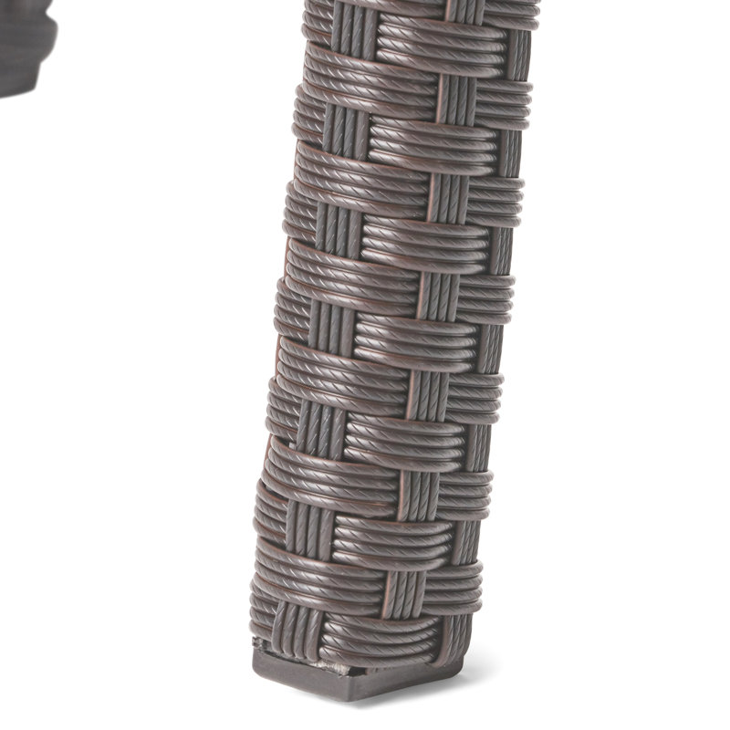 Brown Side Table - , Fits Outdoor Living Style Pe & Powder Coated Iron, Adds Holding Space To Patio