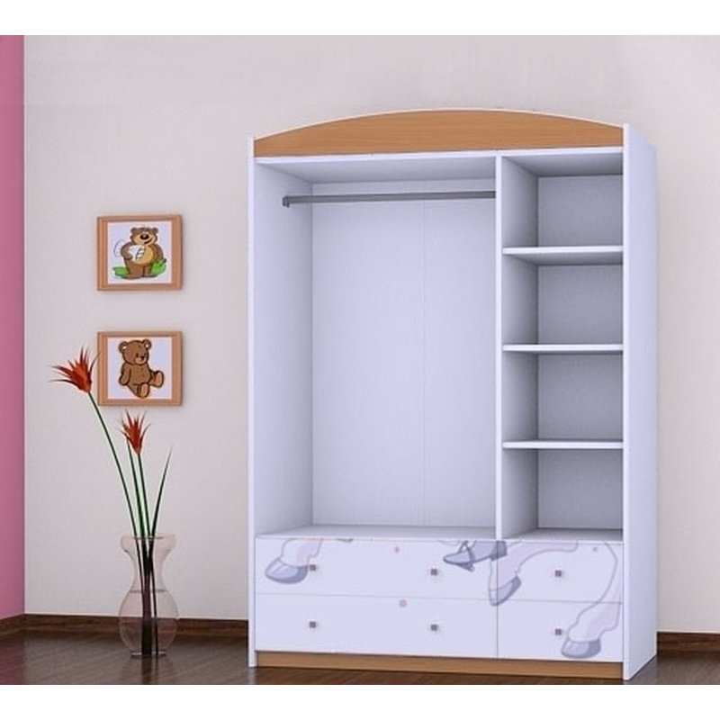 Huard 3 Door Wardrobe, Brown