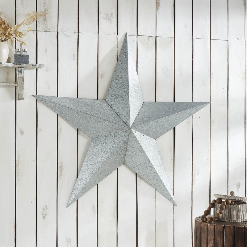 Étoile festive en métal galvanisé, H 48 po x l 48 po x P 5,25 po