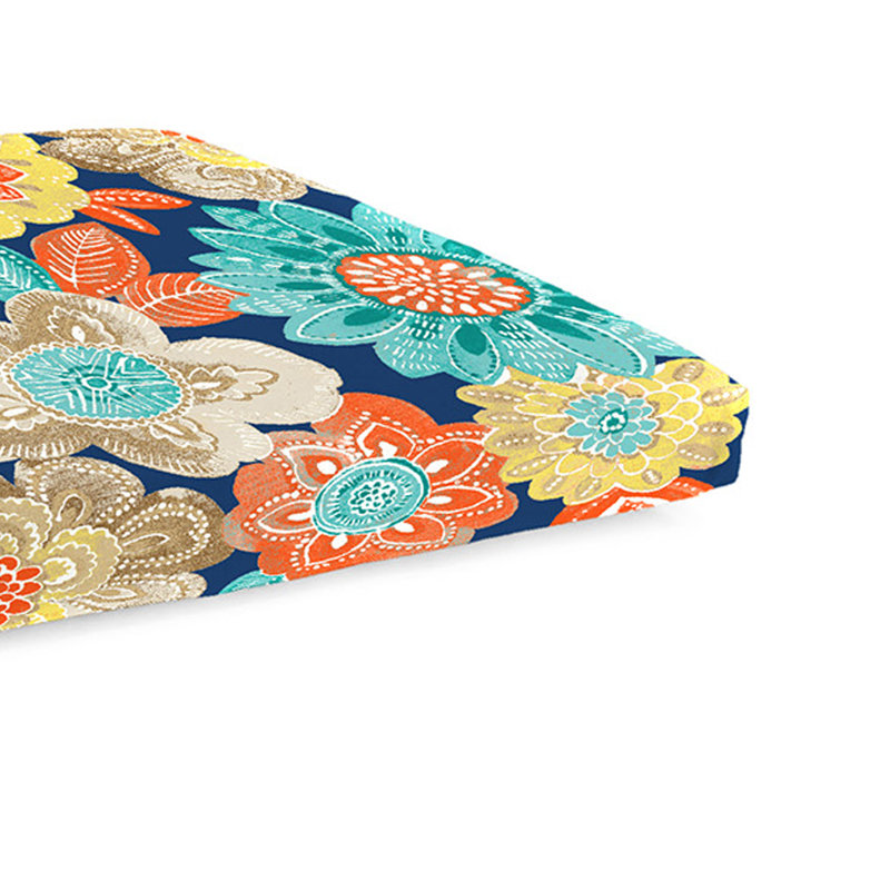45" x 18" Outdoor Glider Bench Cushion with Ties, Blue