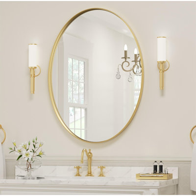 Morelock Metal Oval Wall Mirror