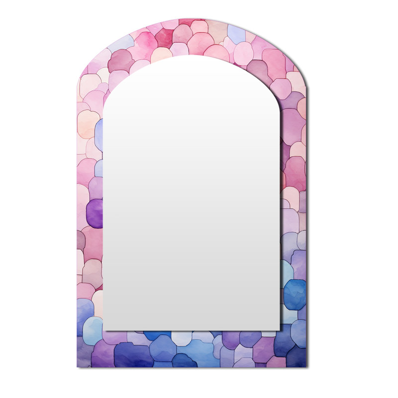 Miroir mural bleu et rose Twilight, 43 po x 33 po