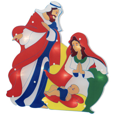 Silhouette de fenêtre de Noël 17,75 po