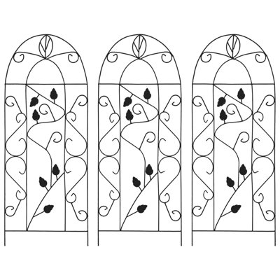 Aldora 100cm H x 40cm W Iron Arched Trellis