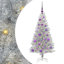 Christmas Tree with LEDs with Stand Silver PET-296323283