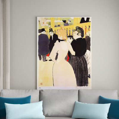 At the Moulin Rouge, La Goulue and Her Sister by Henri de Toulouse-Lautrec - 1 Piece Wrapped Canvas Painting