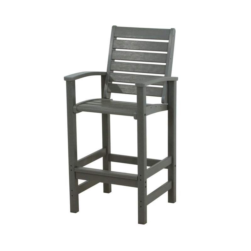 Chaise de bar POLYWOOD Signature, Gris ardoise