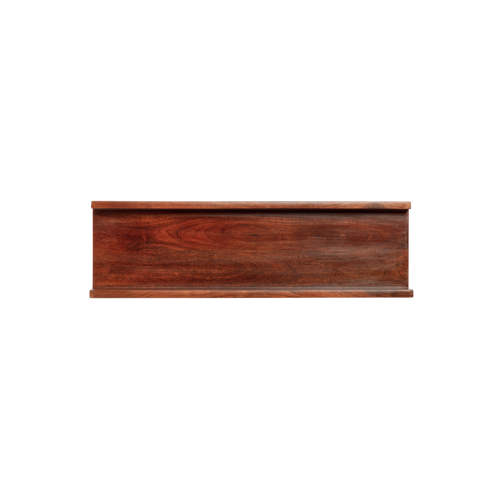 Dezerea Lipped Wall Mounted Shelves, Walnut, 3.5" H x 24" W x 7.25" D