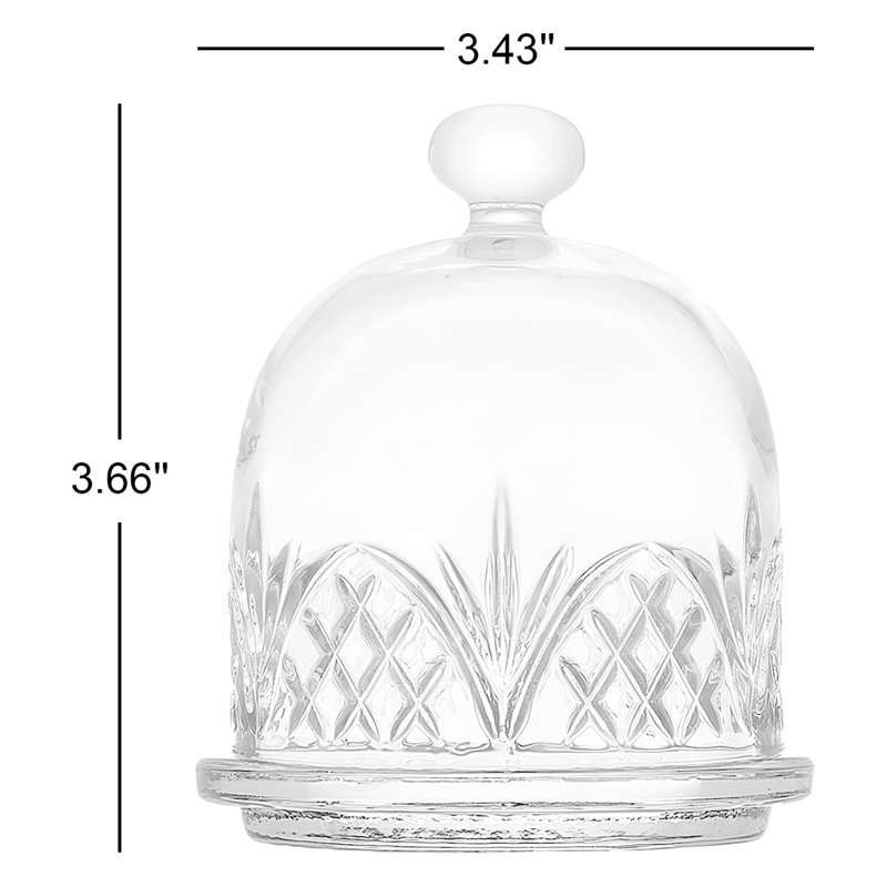 Dublin Crystal Triple Butter Dome Set