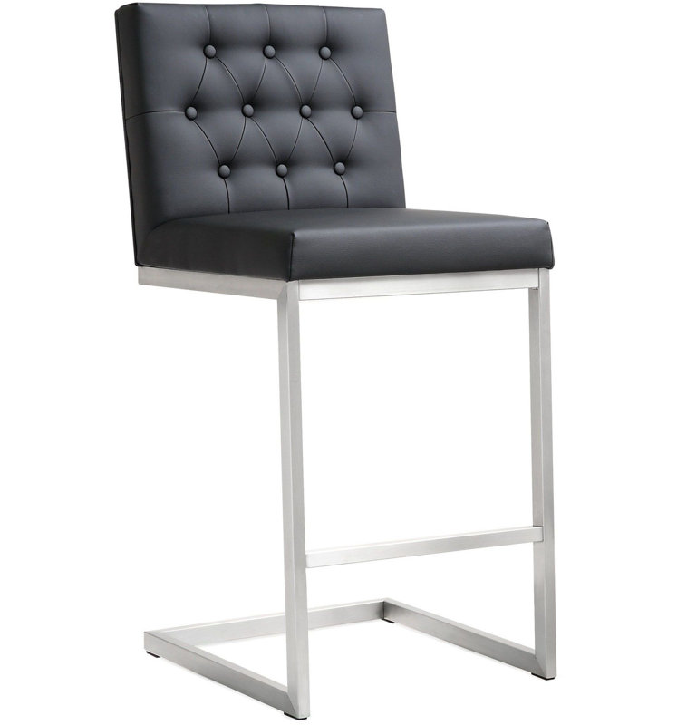 Tabouret de comptoir 25,5 po Jomarie, Noir