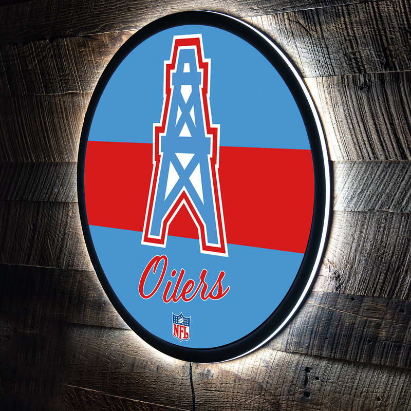 NFL Vintage LED 23" Round Lighted Wall Sign, NFL Tennessee Titans