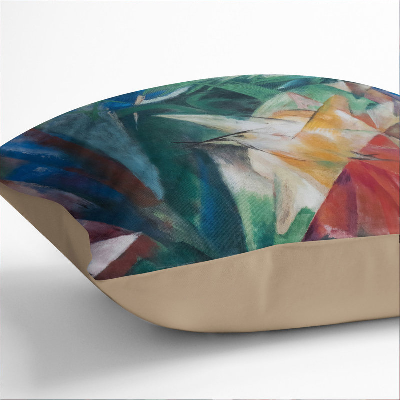 Birds Abstract Scatter Cushion, 40cm H x 40cm W x 15cm D, Stone
