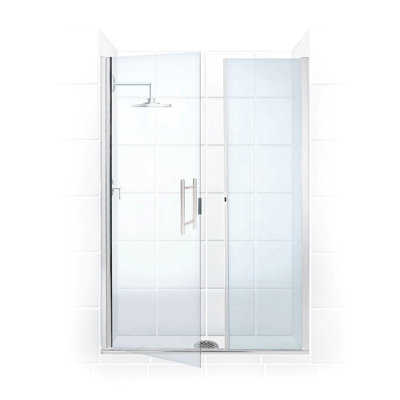 Porte de douche à charnière sans cadre 56 po x 70 po Illusion Series