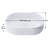 Dowell 6004 Modern Bathroom Design Fluted Oval Ceramic Vessel Sink - Gloss White-118230132