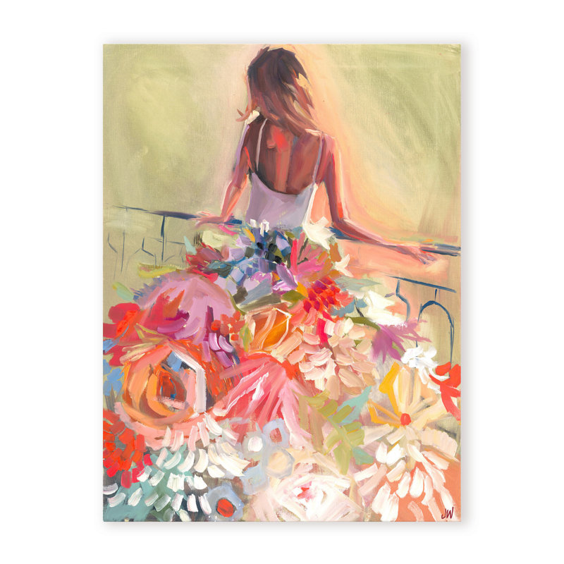 Nature Inspired Blossom Reverie: The Enigmatic Backdrop, 48" H x 36" W x 1.5" D, Wrapped Canvas, Does Not Apply