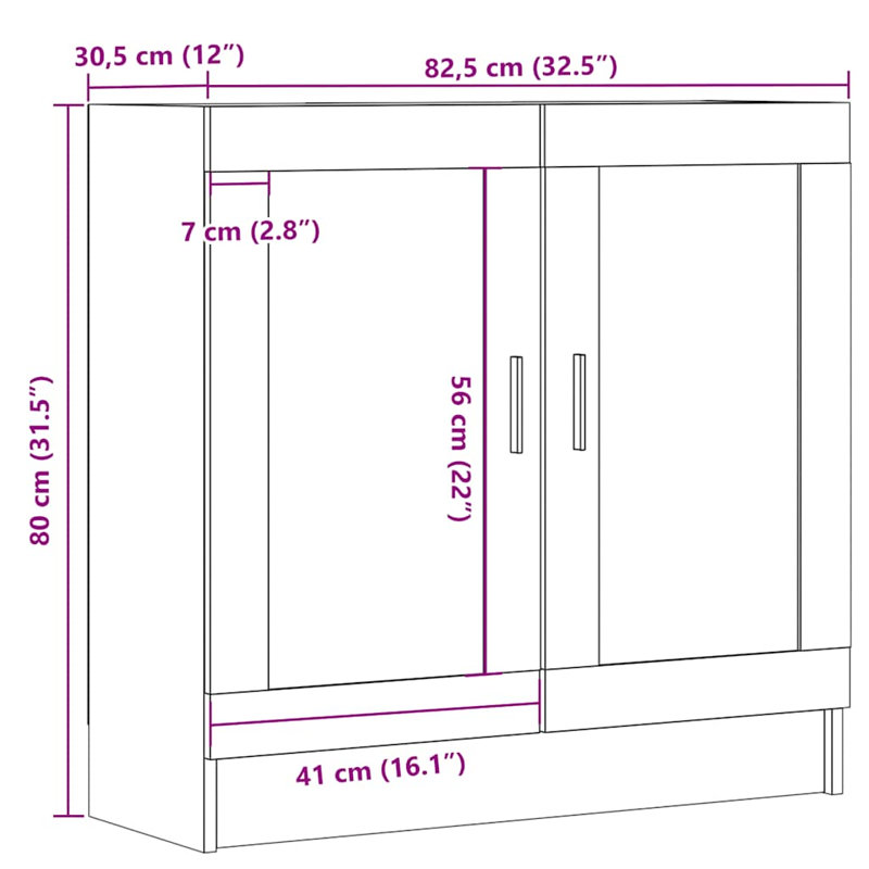 Avrilyn 2 -Door 1 -Shelf, Artisan Oak