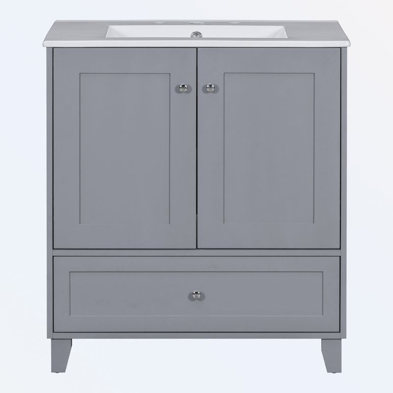 Ensemble de meuble-lavabo avec lavabo en céramique