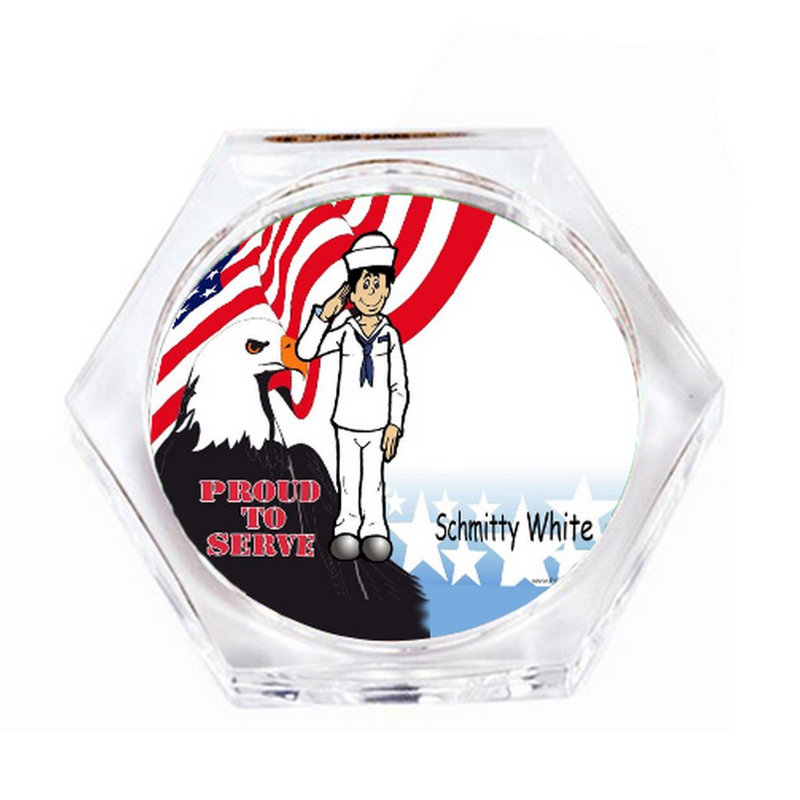 Ensemble de 4 sous-verres personnalisables US Navy, Oui