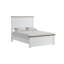 Cadre de lit à panneau de chambre à coucher moderne à deux tons de style campagne moderne en bois de pin blanc 1pc